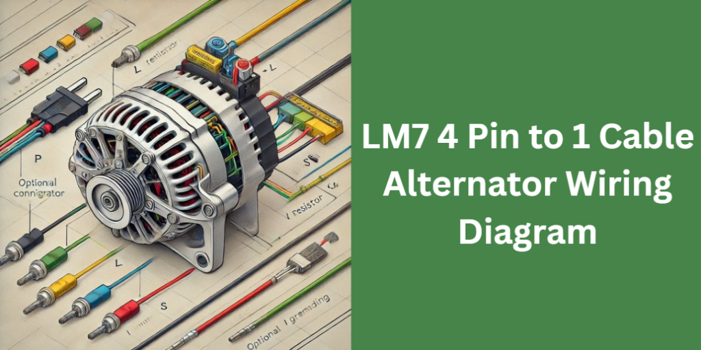 LM7 4 Pin to 1 Cable Alternator Wiring Diagram